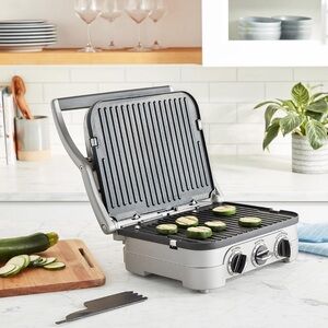 5 in 1 Cuisinart Panini Press, Stainless Steel Griddler, Sandwich Maker